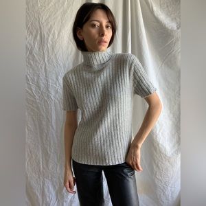 Vintage Heather Charcoal Gray Knit Sweater